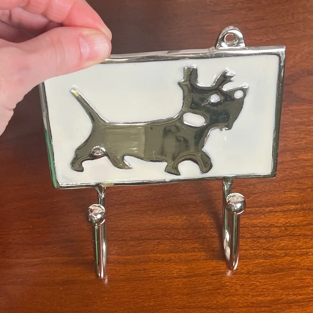 Scottie/Scottish Terrier Dog Wall Double Hooks